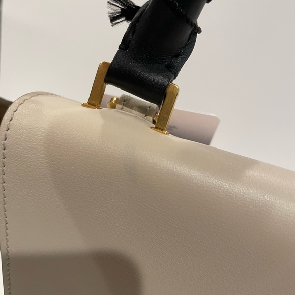 ICONIC☆Vintage Celine Trapeze - Tricolor Ivory Flap/Khaki/Black☆NWT - Picture 6 of 15